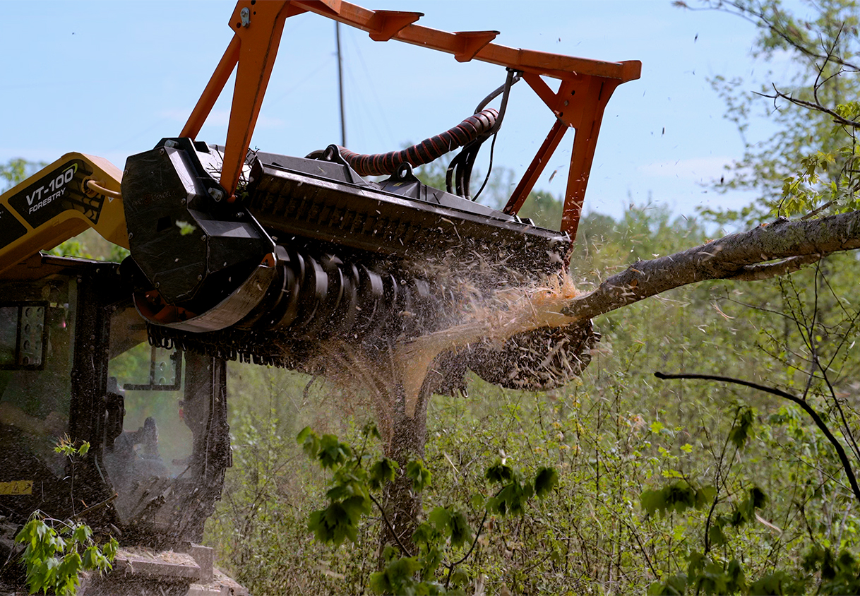 KNS LandWorx crew clearing land in the Piedmont Triad